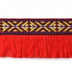 Fransenborte - Indianer - rot - 20 mm